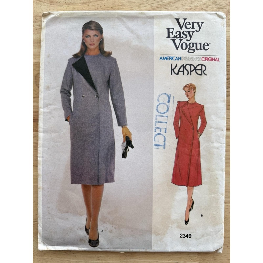 Vogue American Designer Original Kasper Misses' Dress Pattern 2349 Size 16 UC